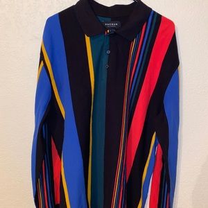 PACSUN “Uptown Funk” Multi Striped Button Up